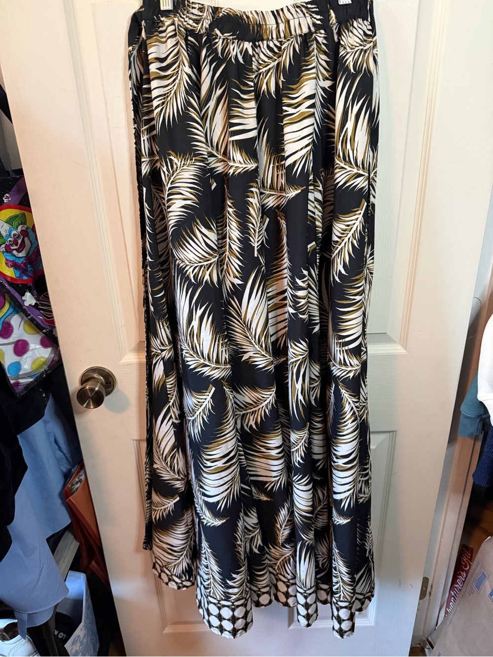 Truly 4 You Maxi Palm Print Long Skirt Woman’s Size Small